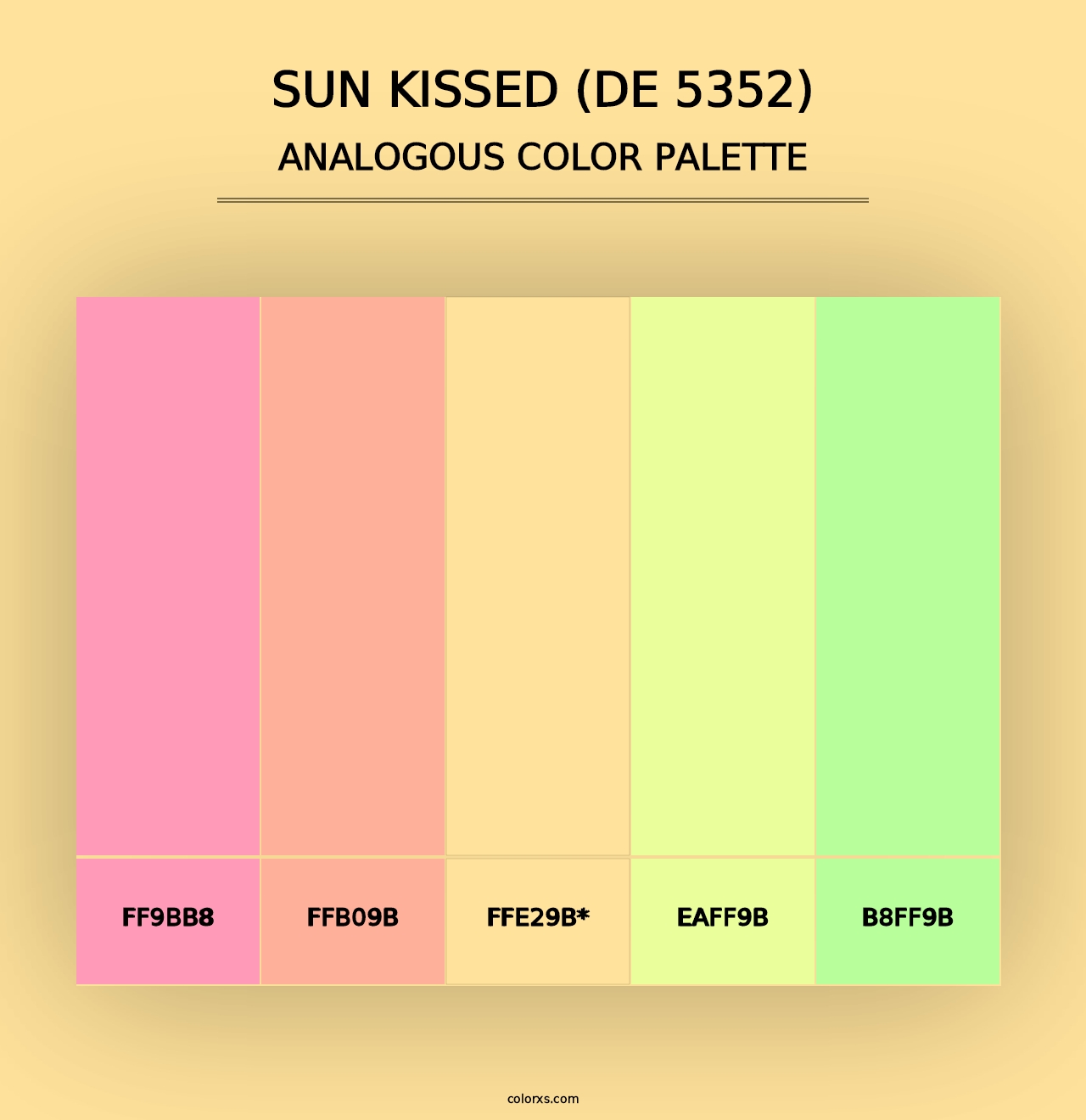 Sun Kissed (DE 5352) - Analogous Color Palette