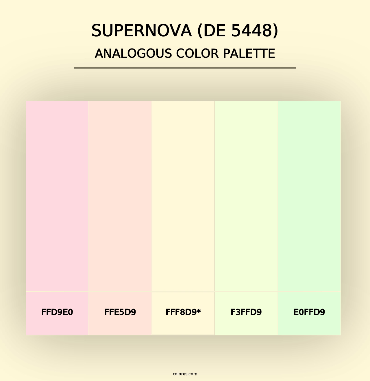 Supernova (DE 5448) - Analogous Color Palette