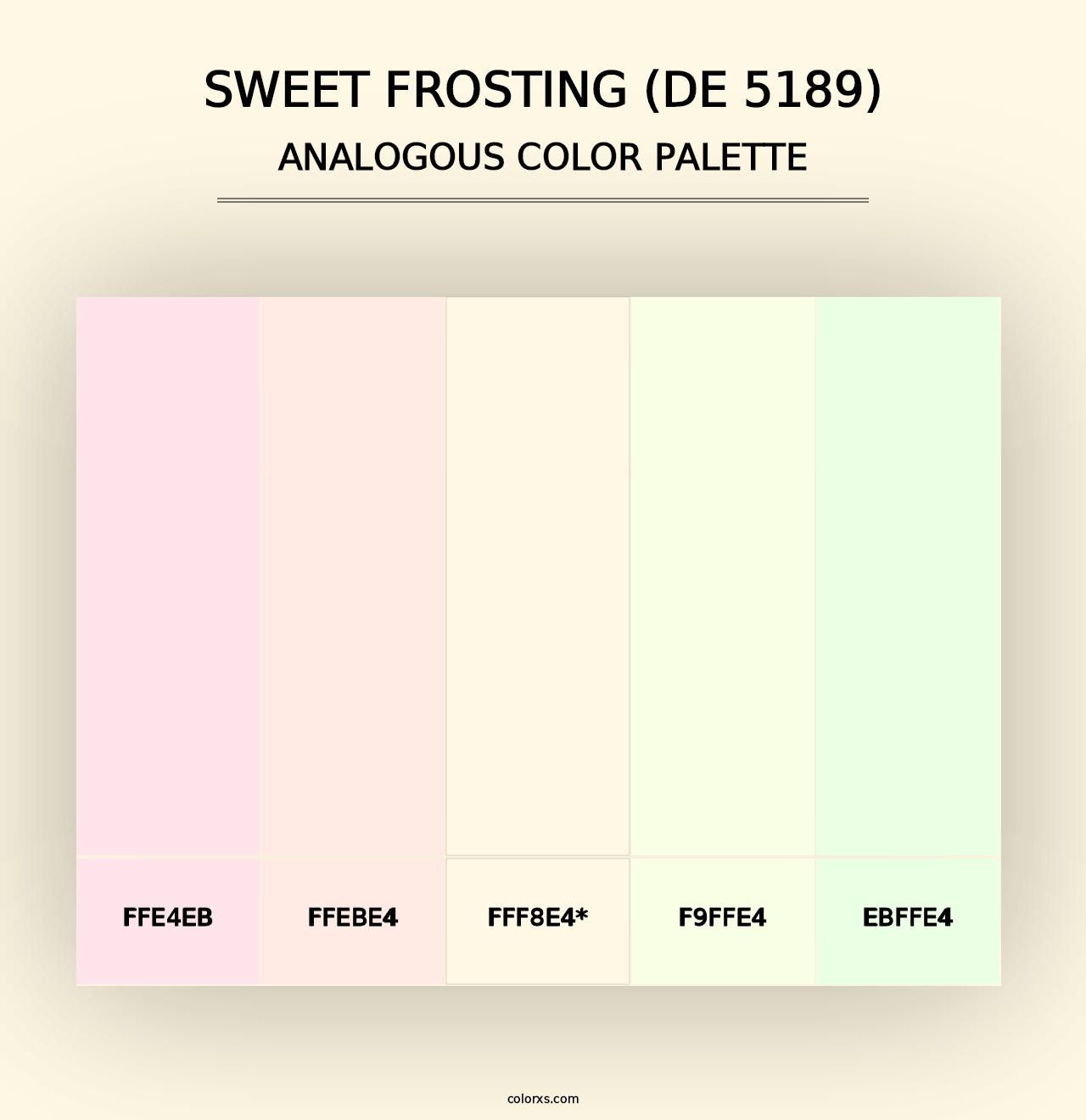 Sweet Frosting (DE 5189) - Analogous Color Palette