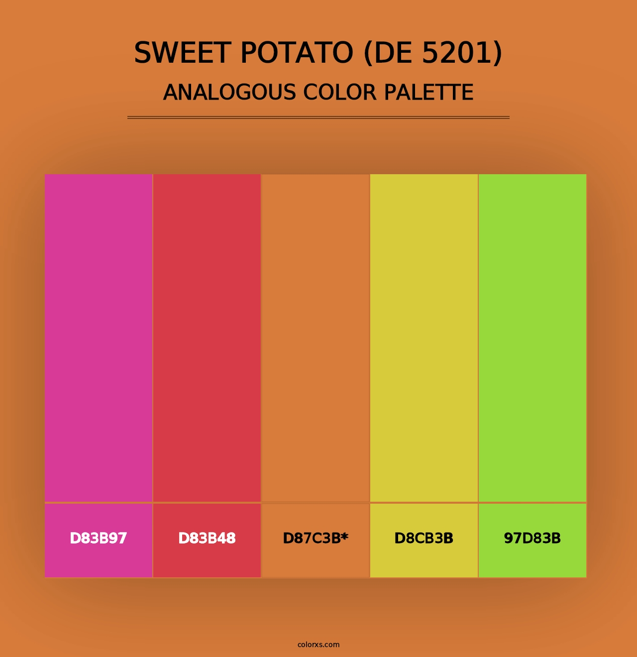 Sweet Potato (DE 5201) - Analogous Color Palette