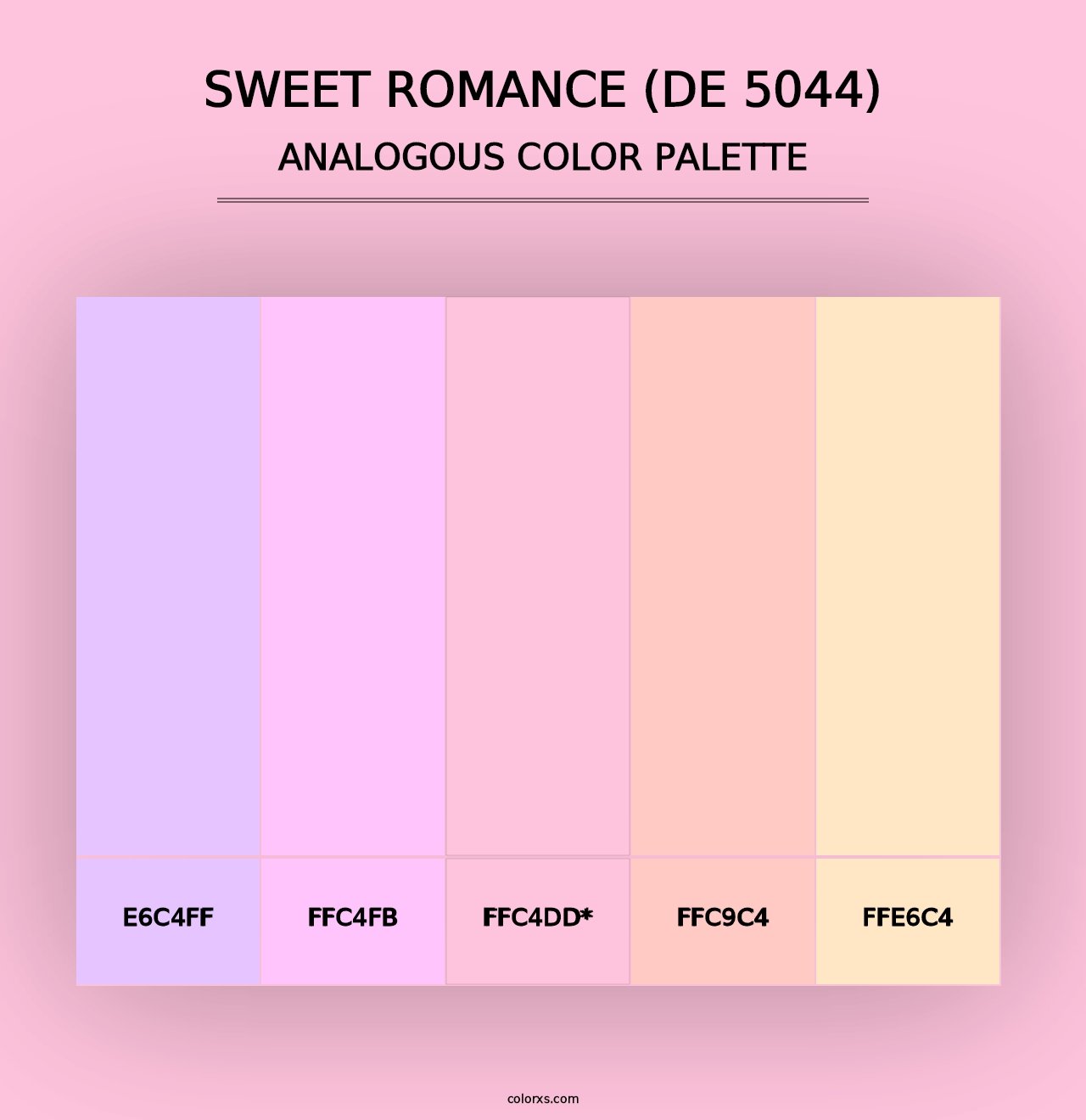 Sweet Romance (DE 5044) - Analogous Color Palette