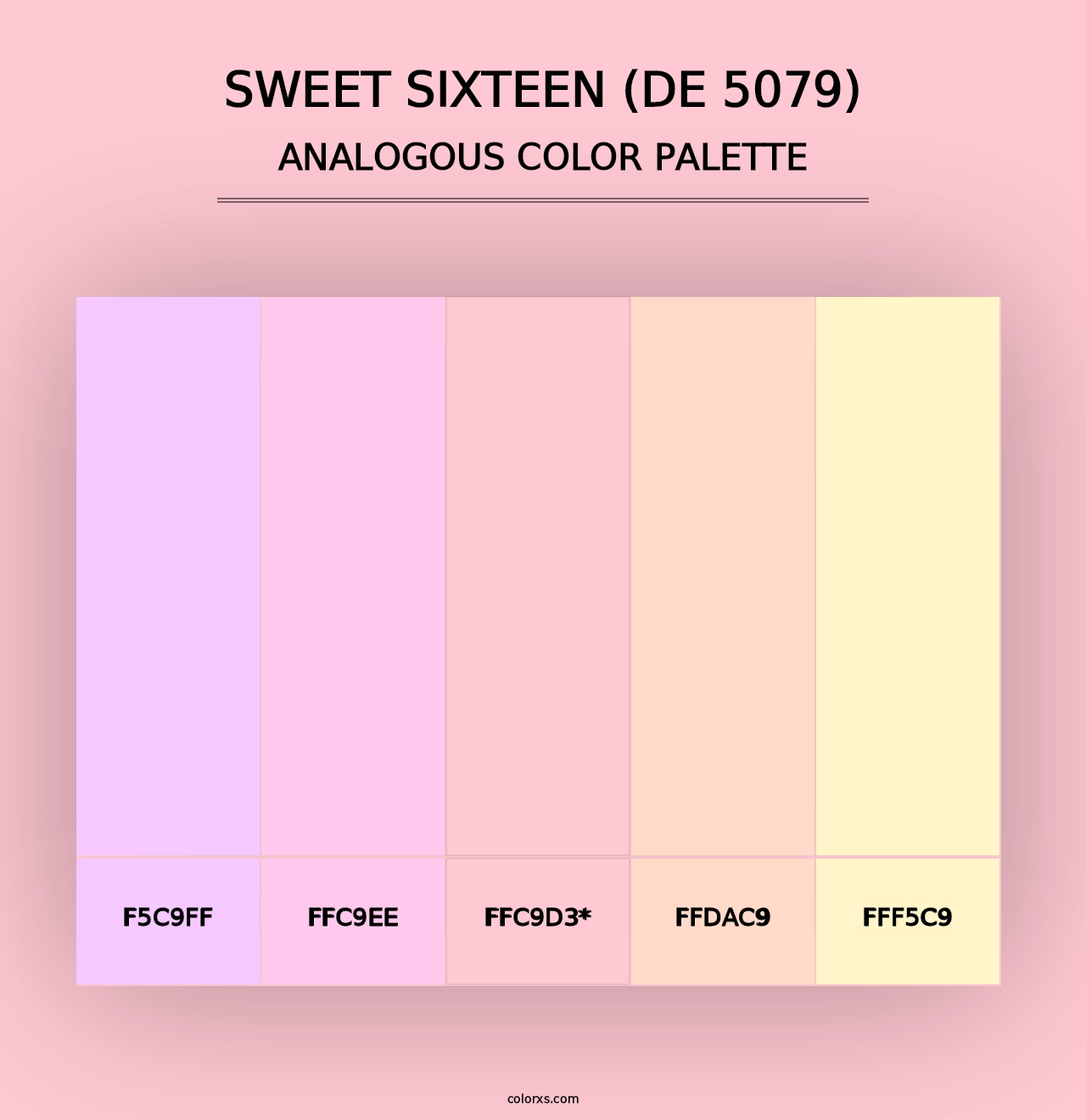 Sweet Sixteen (DE 5079) - Analogous Color Palette