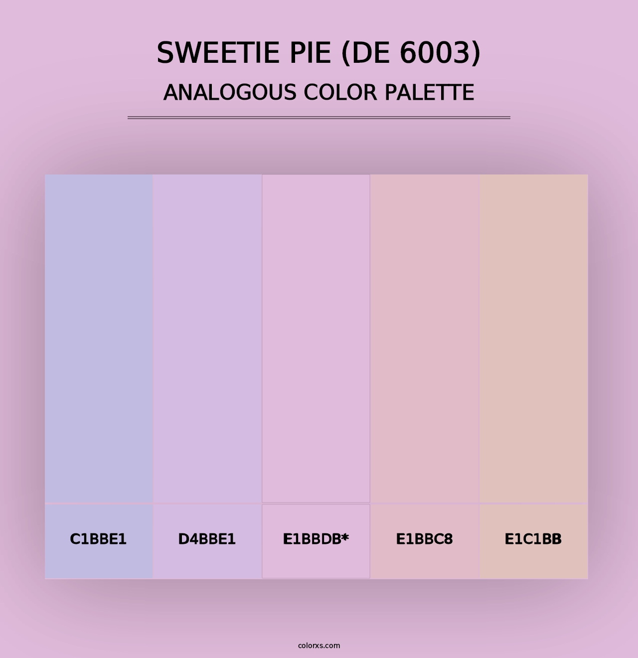 Sweetie Pie (DE 6003) - Analogous Color Palette