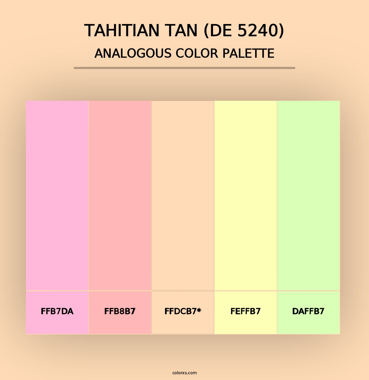 Tahitian Tan (DE 5240) - Analogous Color Palette