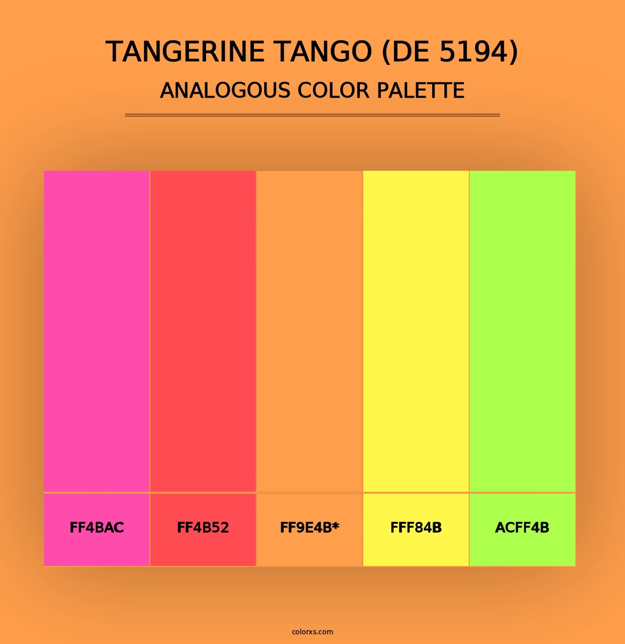 Tangerine Tango (DE 5194) - Analogous Color Palette