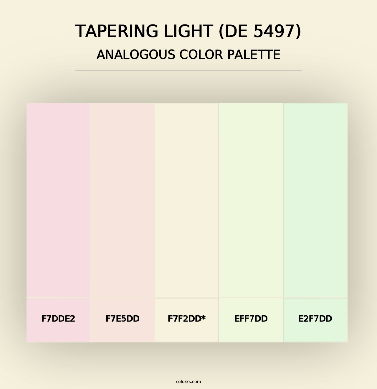 Tapering Light (DE 5497) - Analogous Color Palette