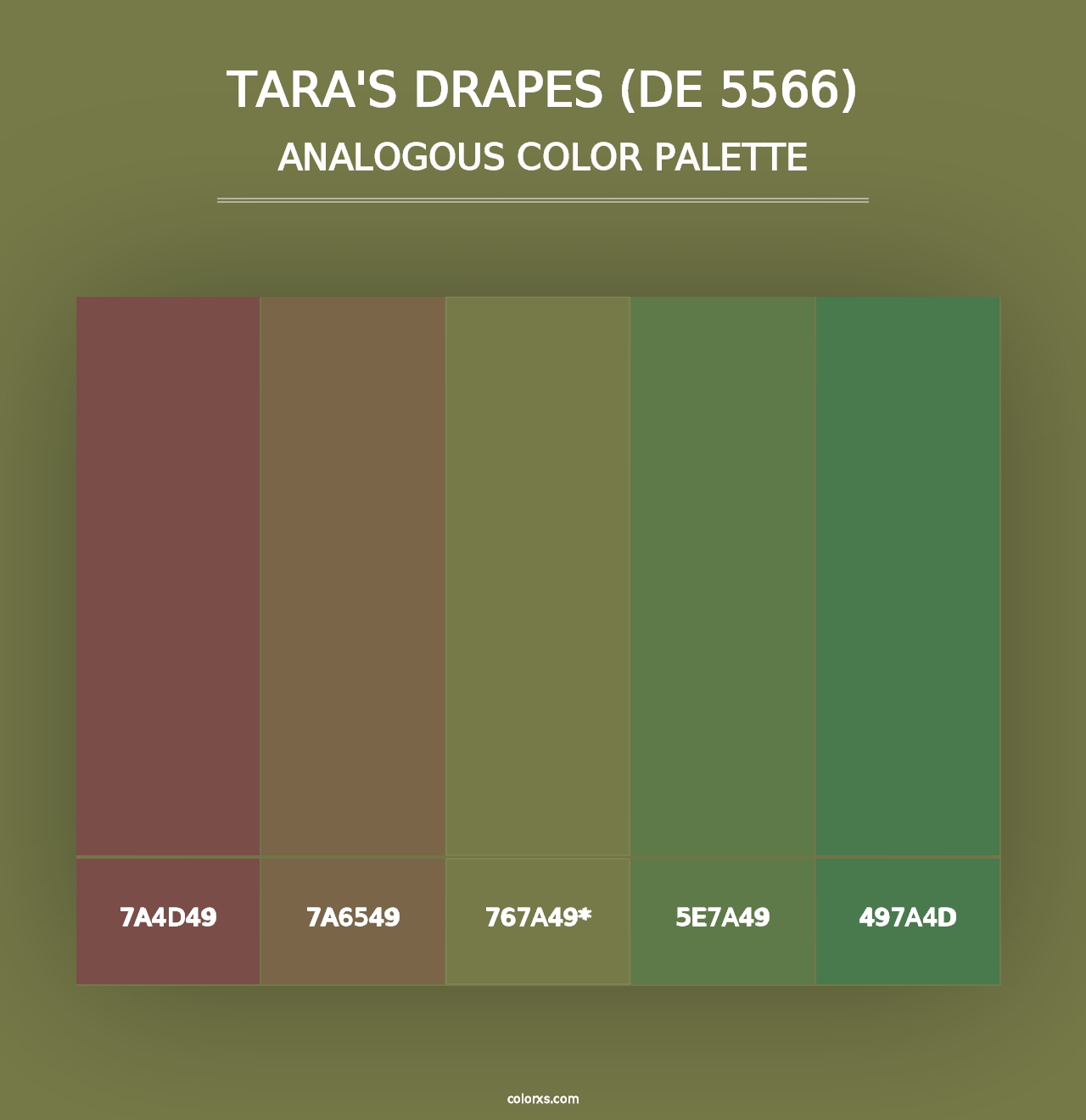 Tara's Drapes (DE 5566) - Analogous Color Palette