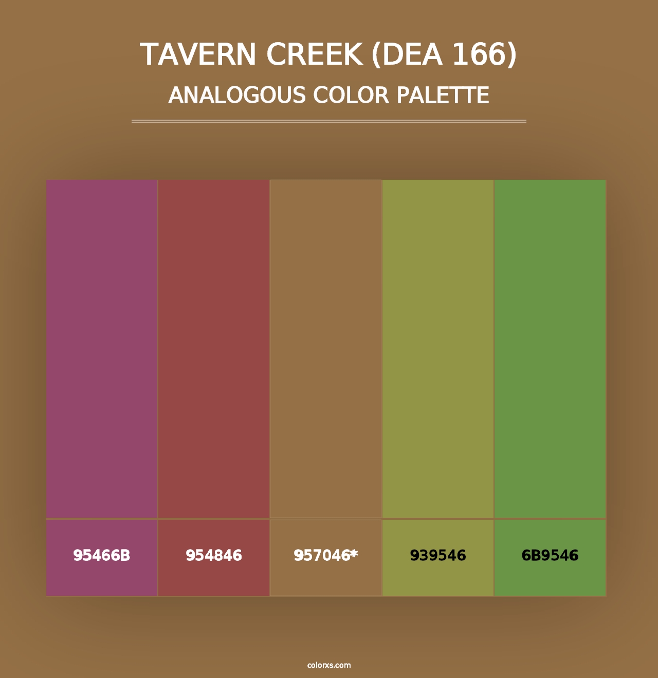 Tavern Creek (DEA 166) - Analogous Color Palette