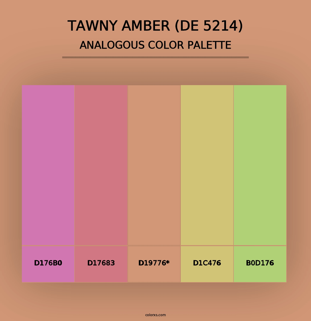 Tawny Amber (DE 5214) - Analogous Color Palette