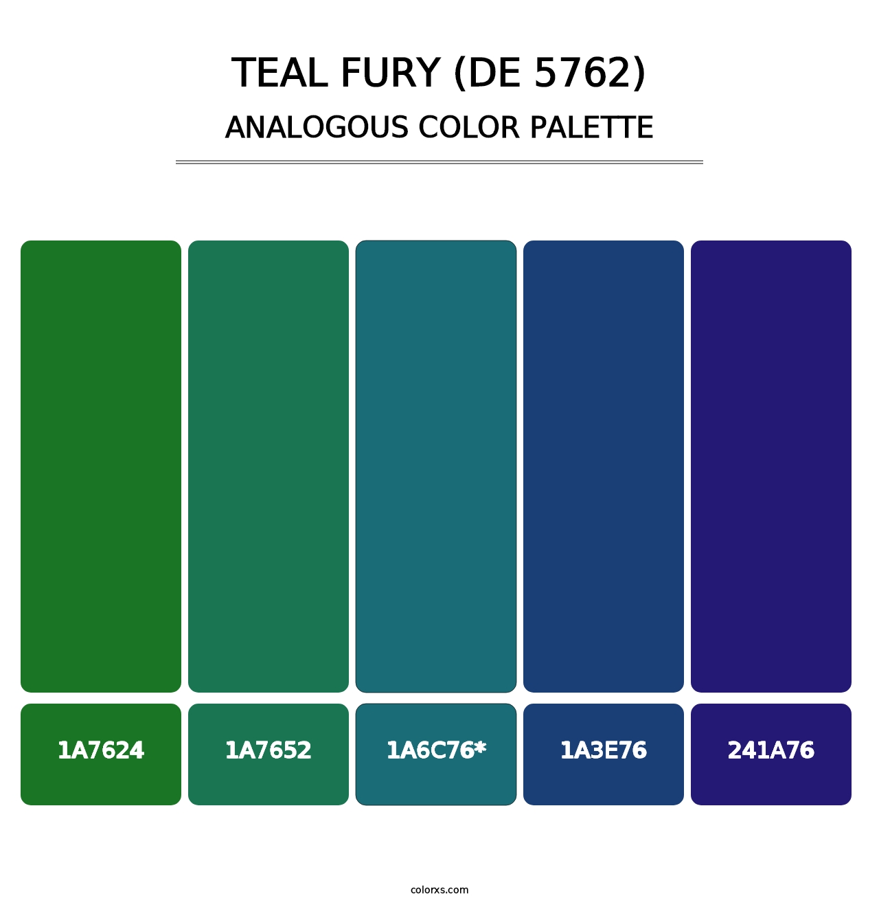 Teal Fury (DE 5762) - Analogous Color Palette