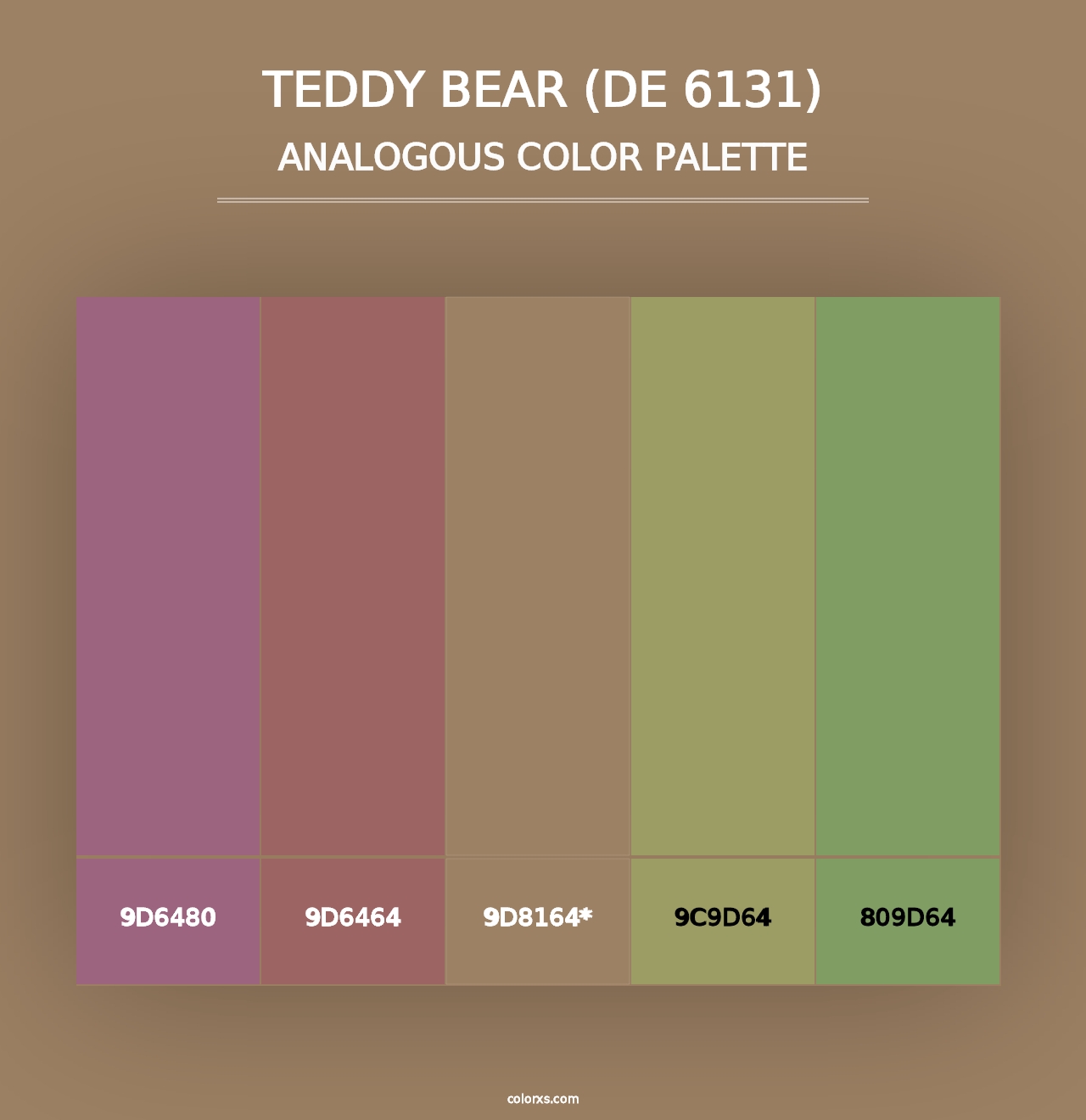 Teddy Bear (DE 6131) - Analogous Color Palette