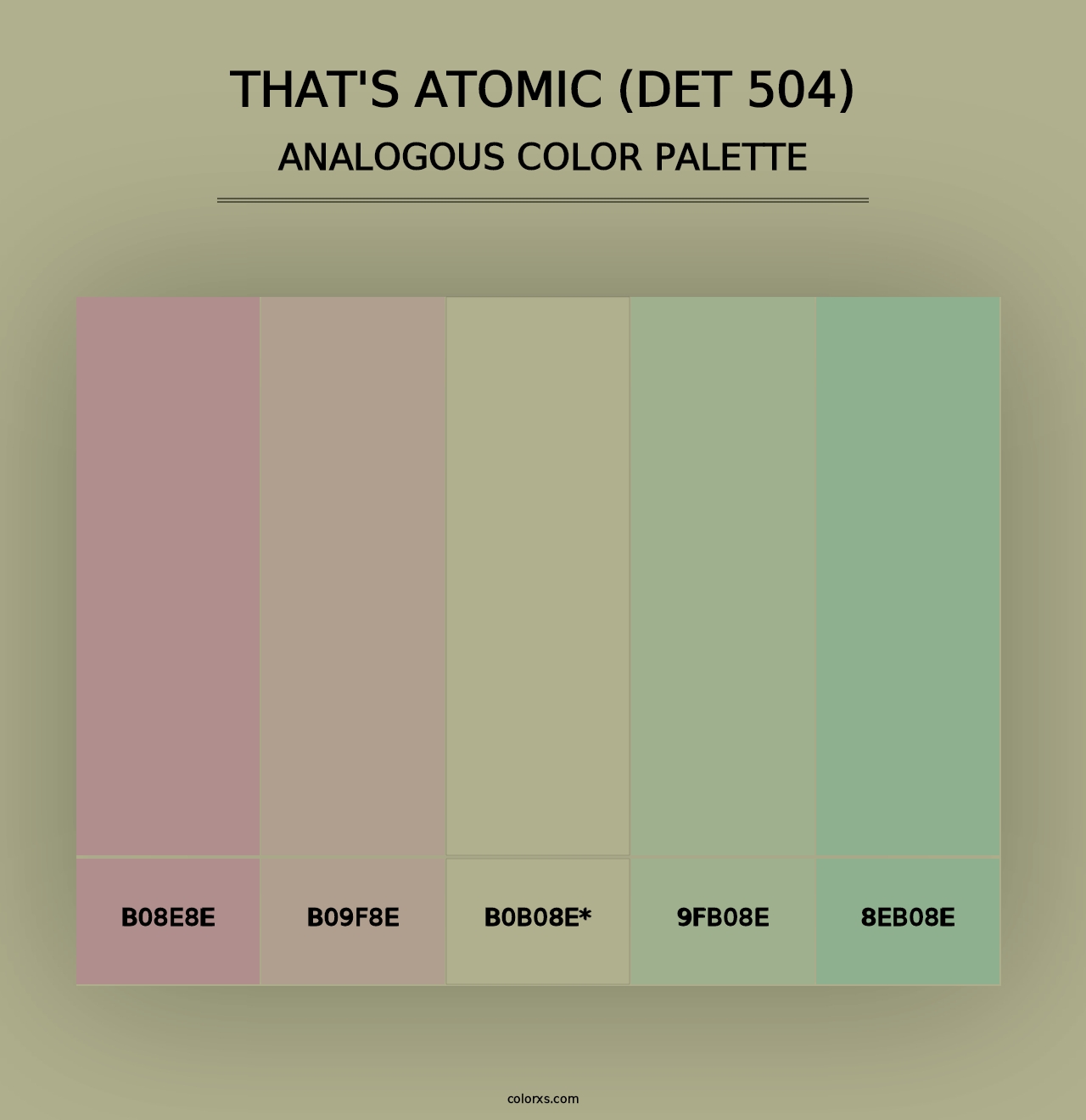 That's Atomic (DET 504) - Analogous Color Palette