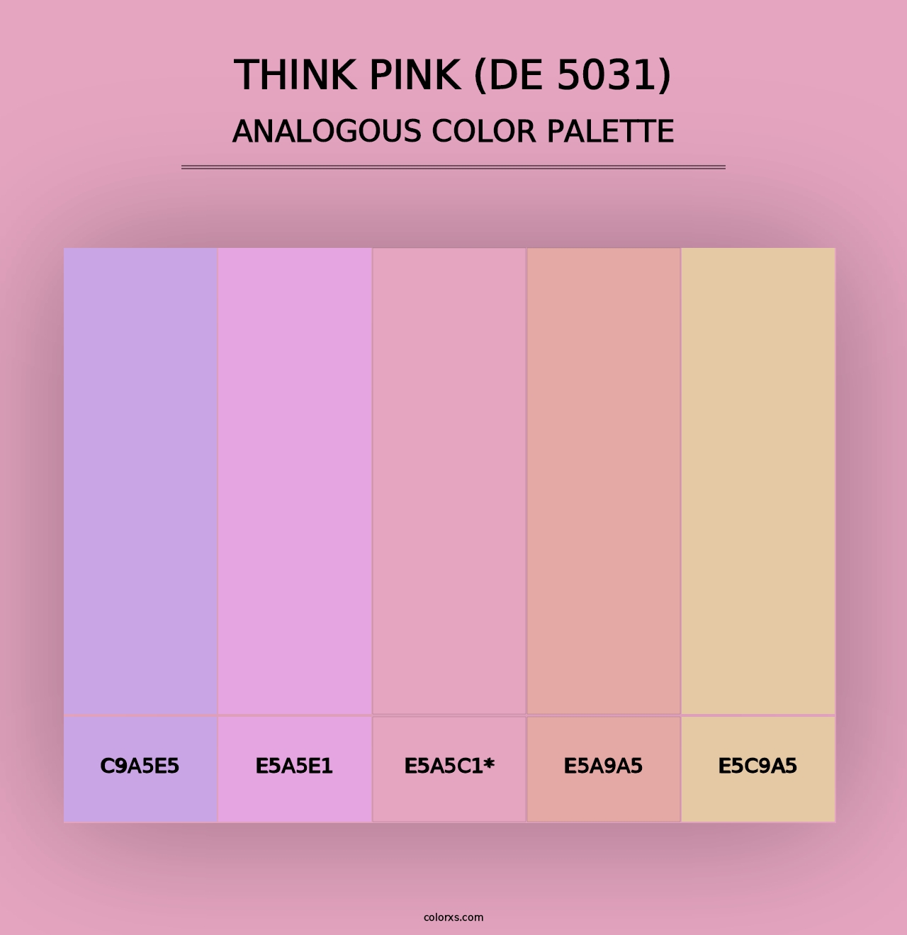 Think Pink (DE 5031) - Analogous Color Palette