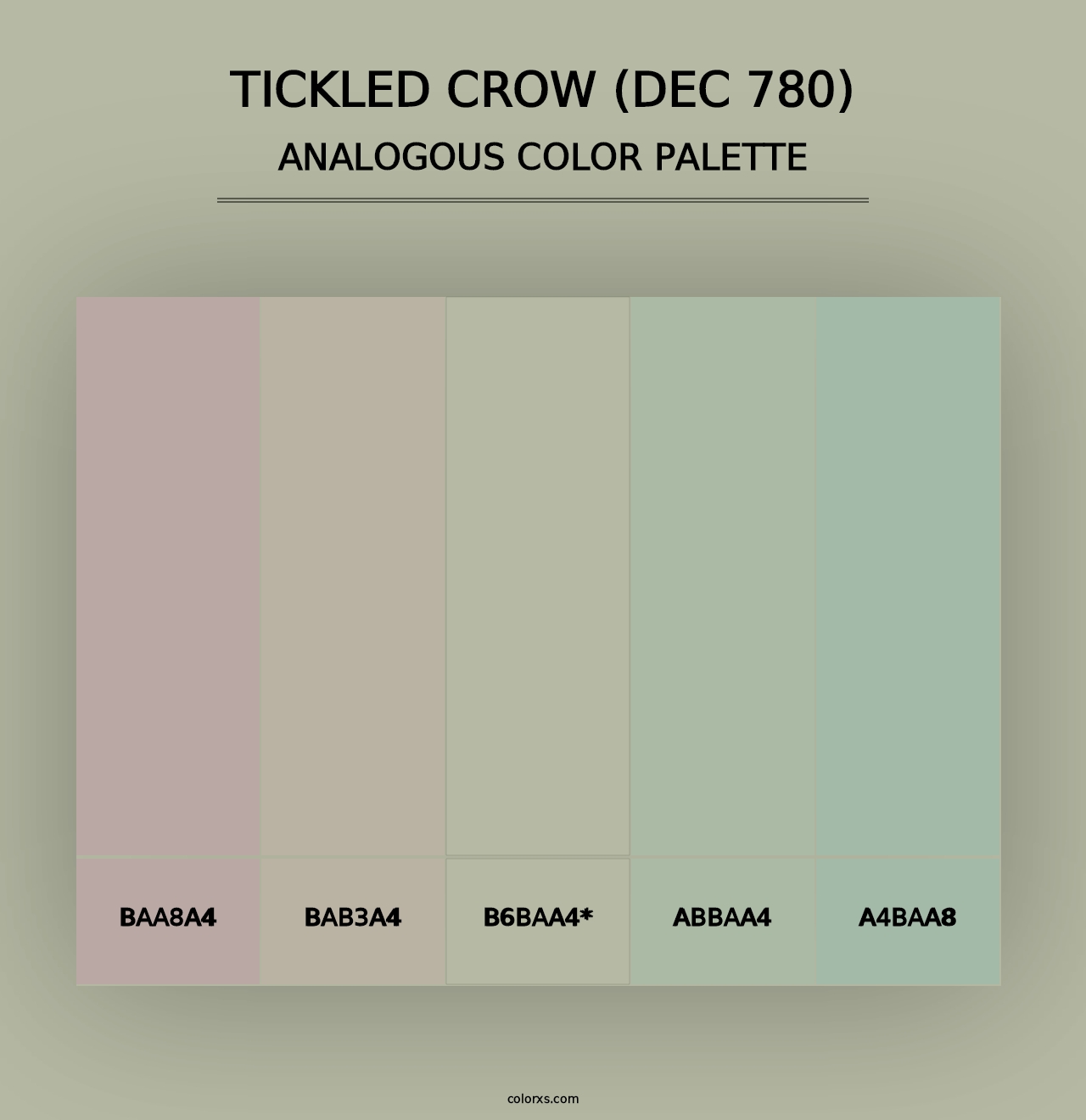 Tickled Crow (DEC 780) - Analogous Color Palette