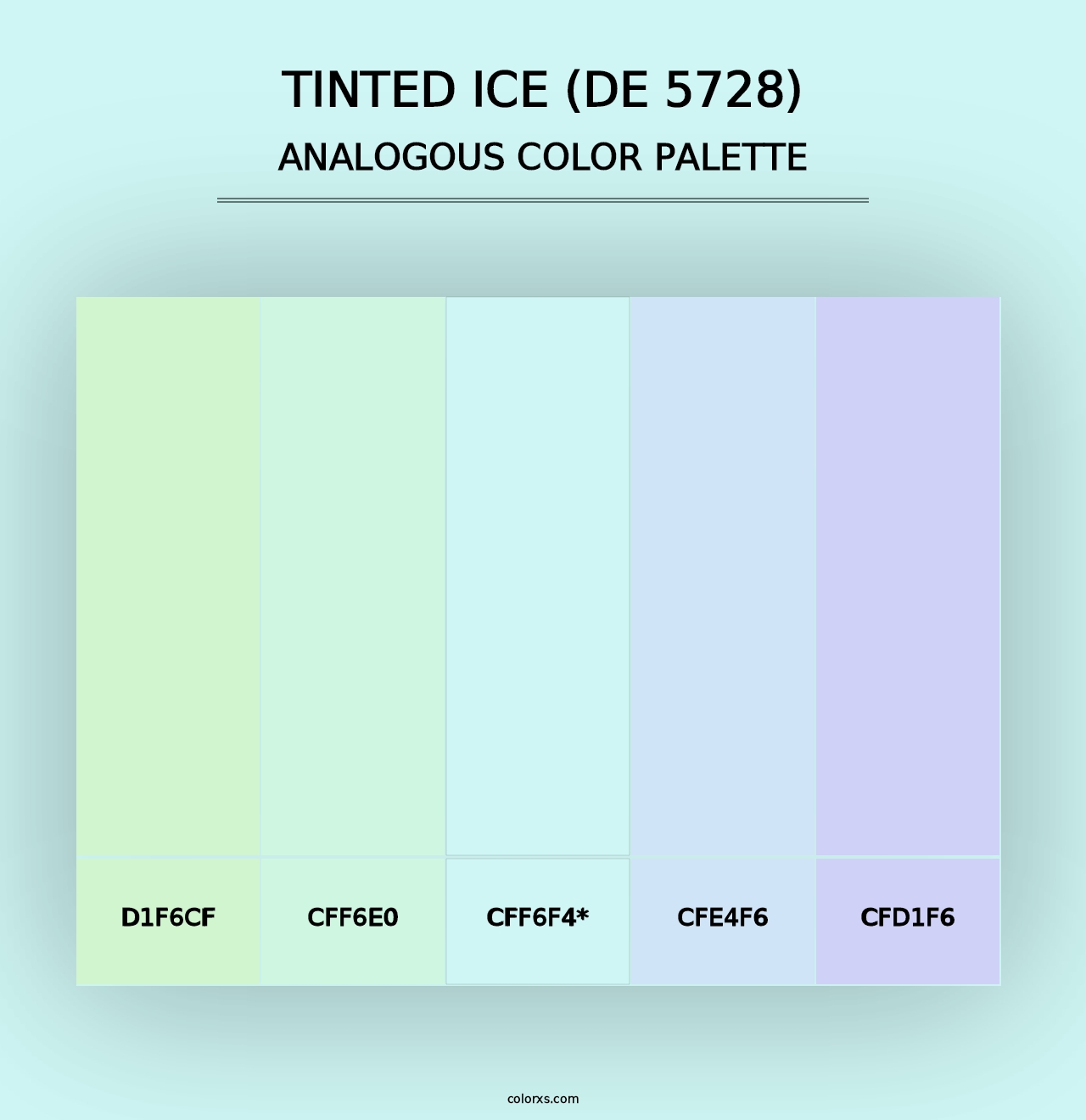 Tinted Ice (DE 5728) - Analogous Color Palette