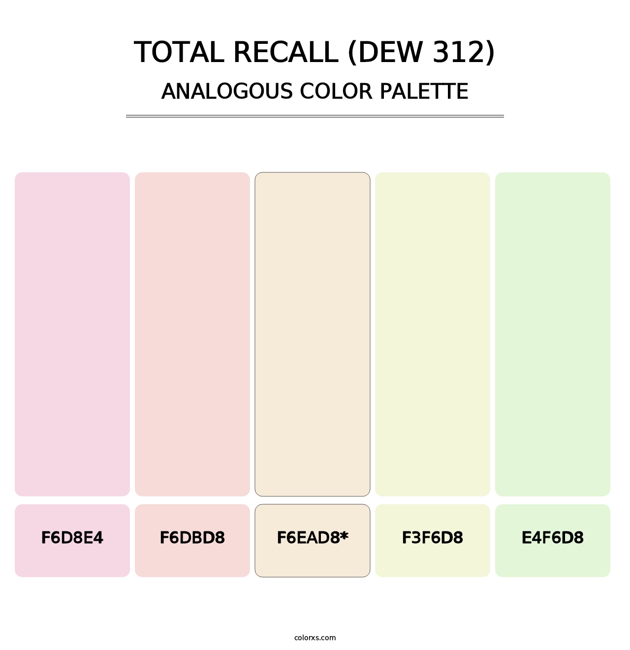 Total Recall (DEW 312) - Analogous Color Palette