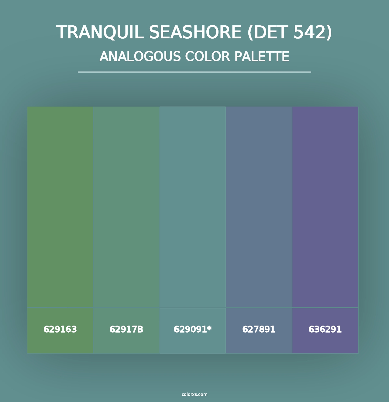 Tranquil Seashore (DET 542) - Analogous Color Palette