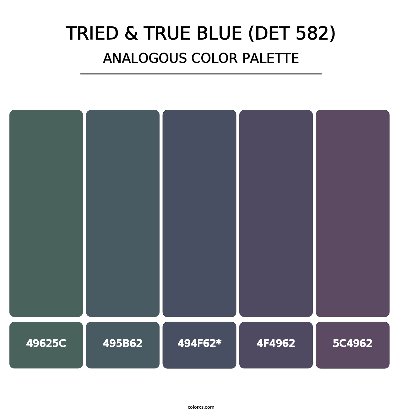 Tried & True Blue (DET 582) - Analogous Color Palette