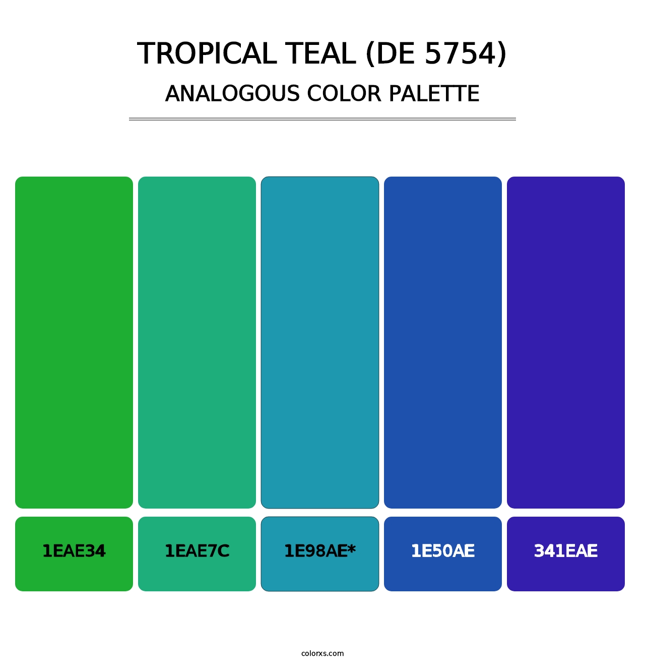 Tropical Teal (DE 5754) - Analogous Color Palette