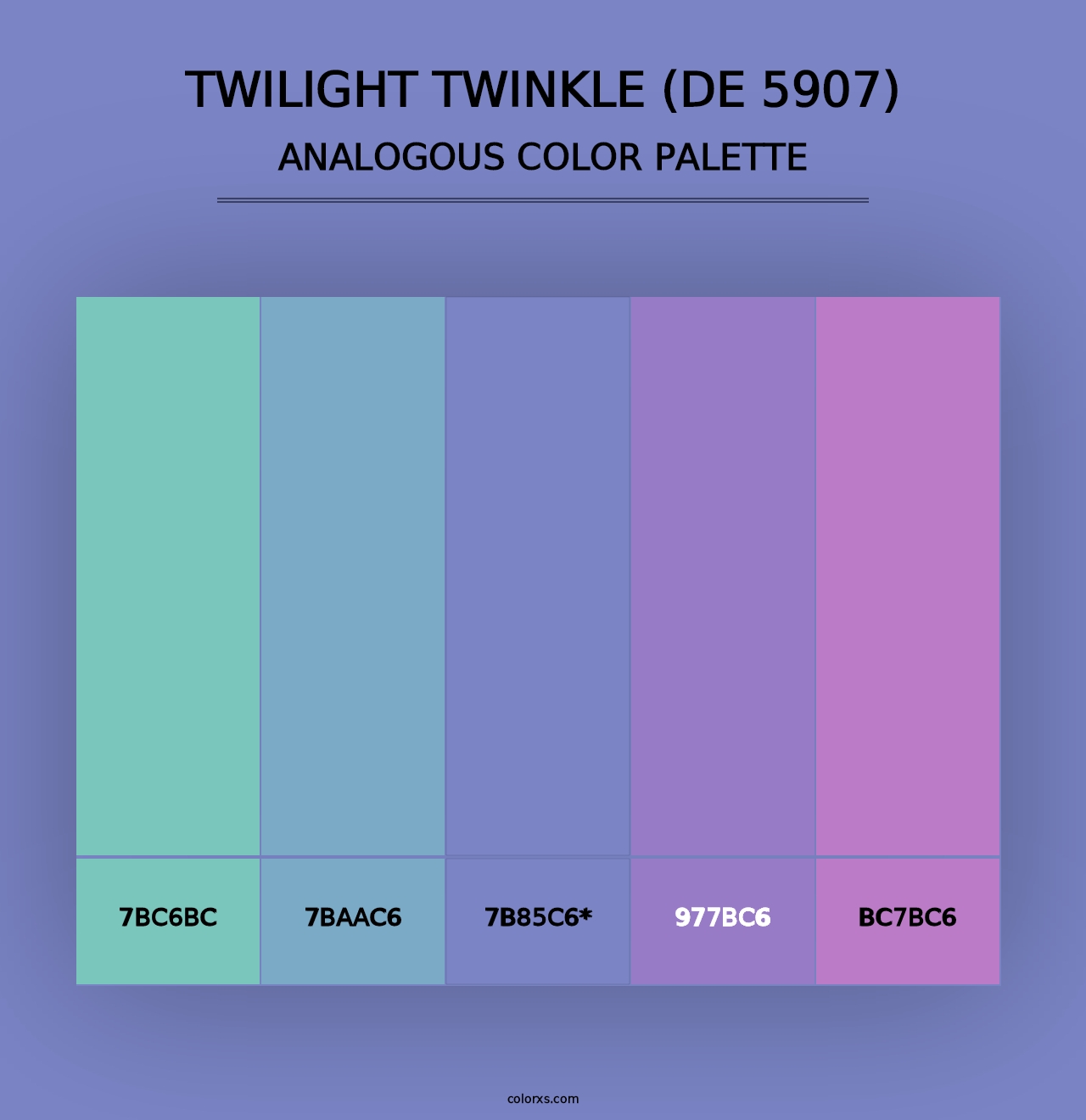 Twilight Twinkle (DE 5907) - Analogous Color Palette