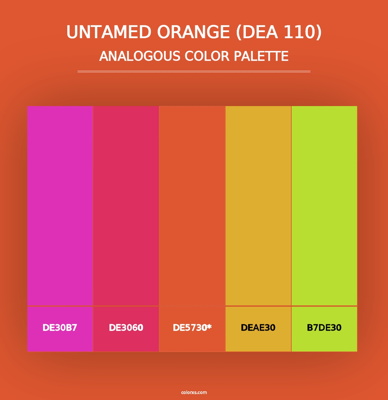 Untamed Orange (DEA 110) - Analogous Color Palette