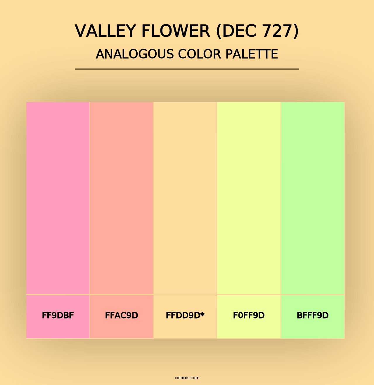 Valley Flower (DEC 727) - Analogous Color Palette