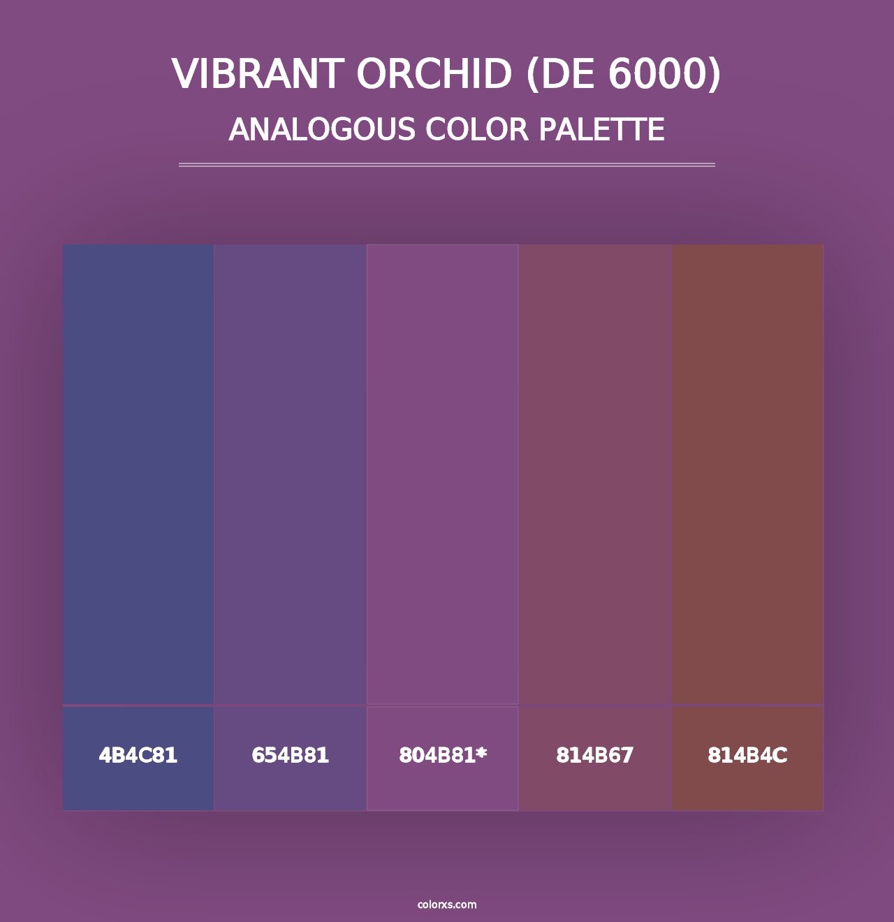 Vibrant Orchid (DE 6000) - Analogous Color Palette