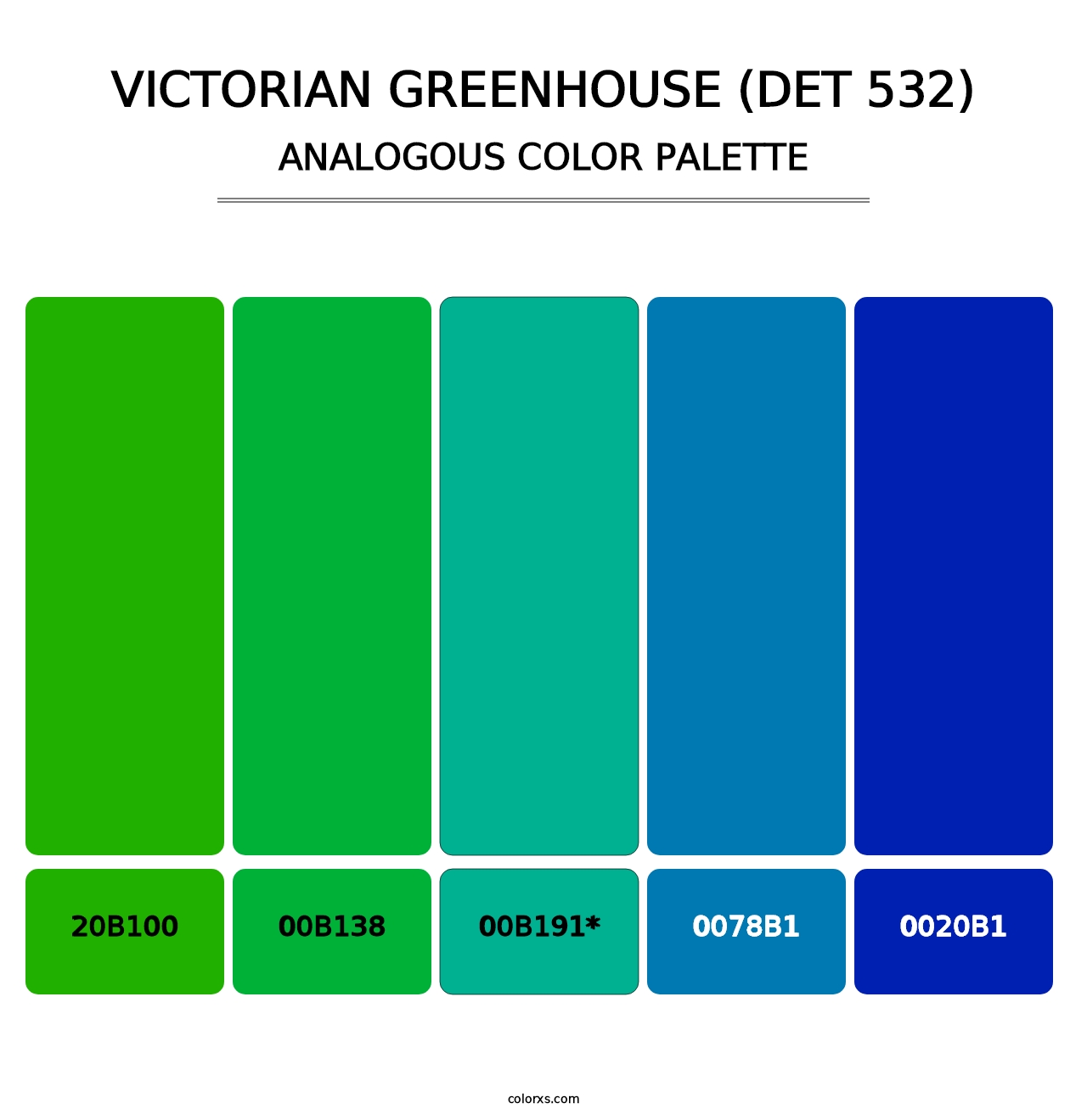 Victorian Greenhouse (DET 532) - Analogous Color Palette