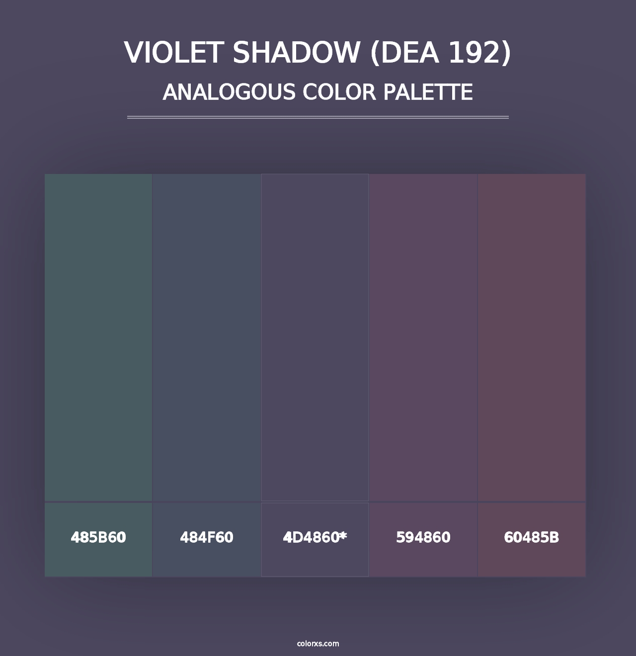 Violet Shadow (DEA 192) - Analogous Color Palette