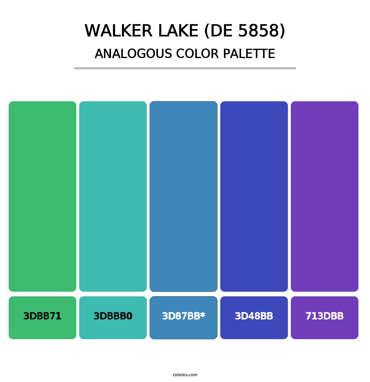 Walker Lake (DE 5858) - Analogous Color Palette