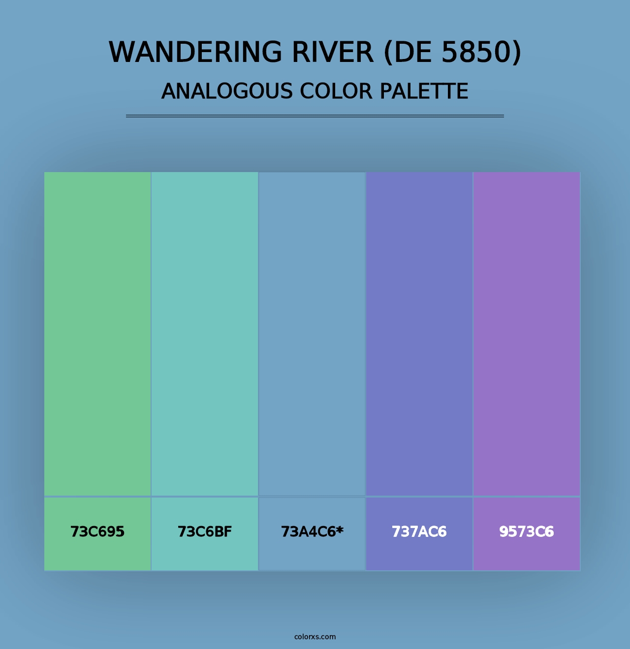 Wandering River (DE 5850) - Analogous Color Palette