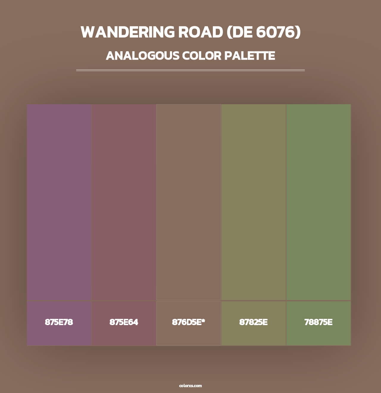 Wandering Road (DE 6076) - Analogous Color Palette