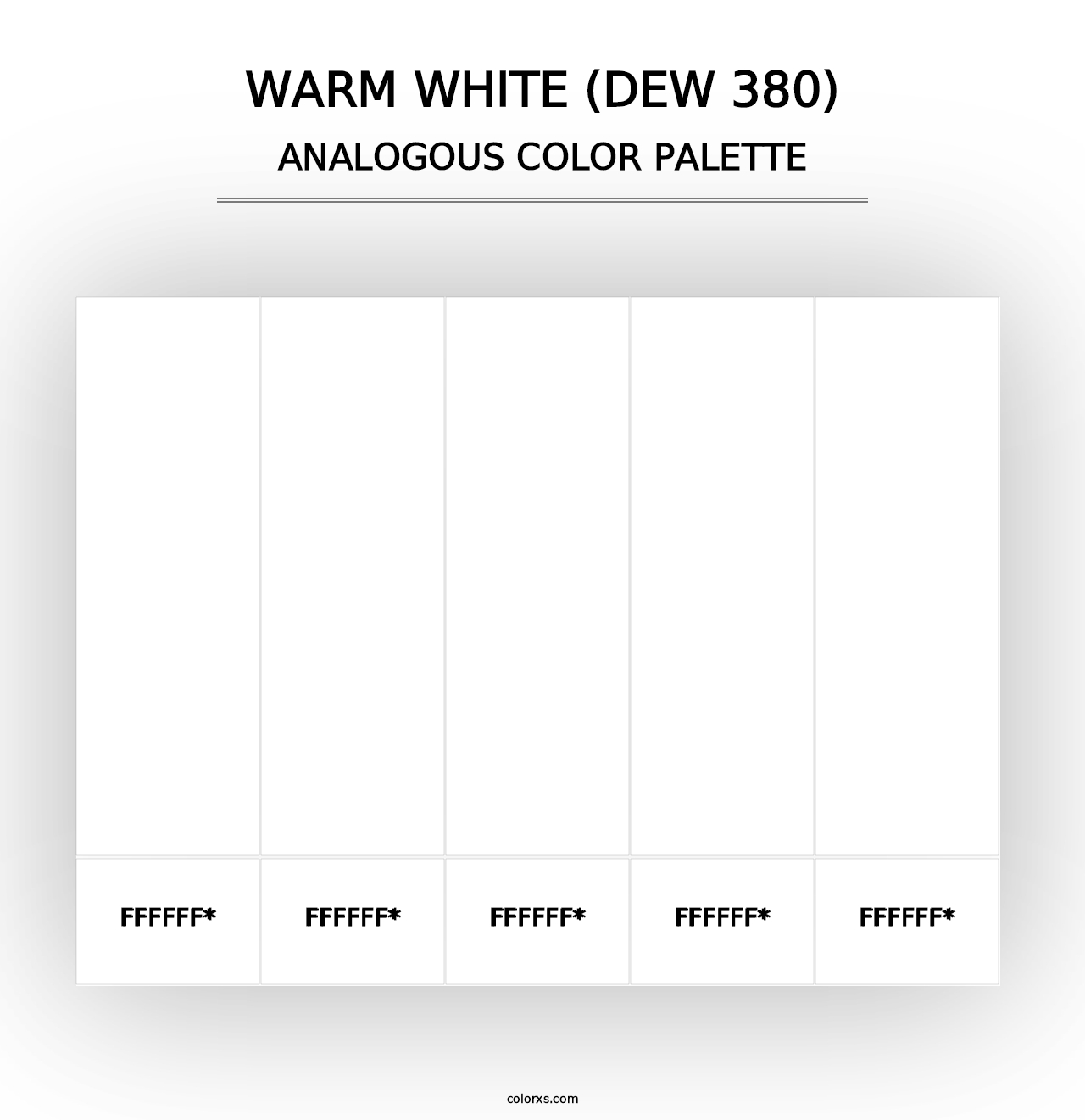 Warm White (DEW 380) - Analogous Color Palette