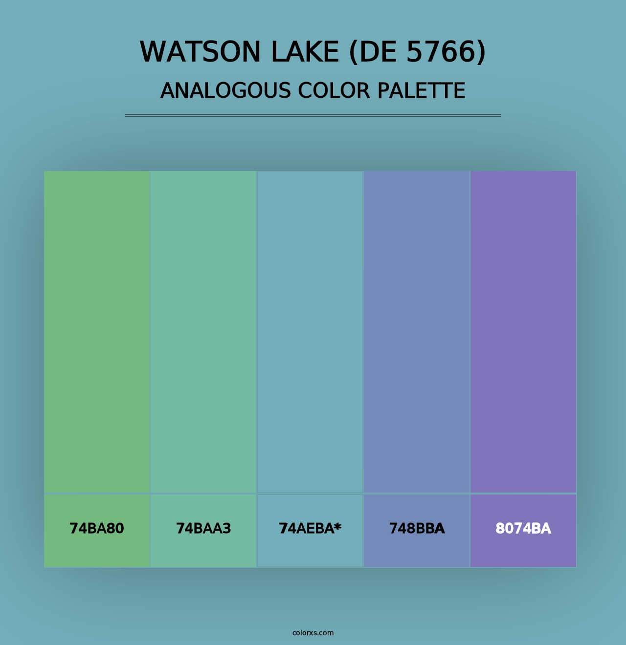 Watson Lake (DE 5766) - Analogous Color Palette