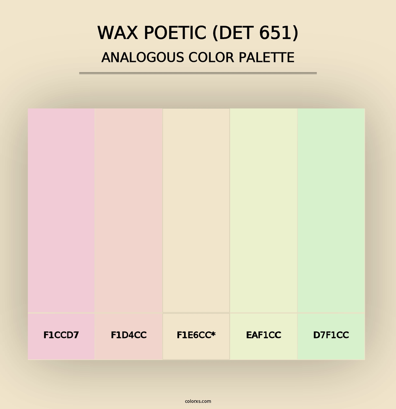 Wax Poetic (DET 651) - Analogous Color Palette