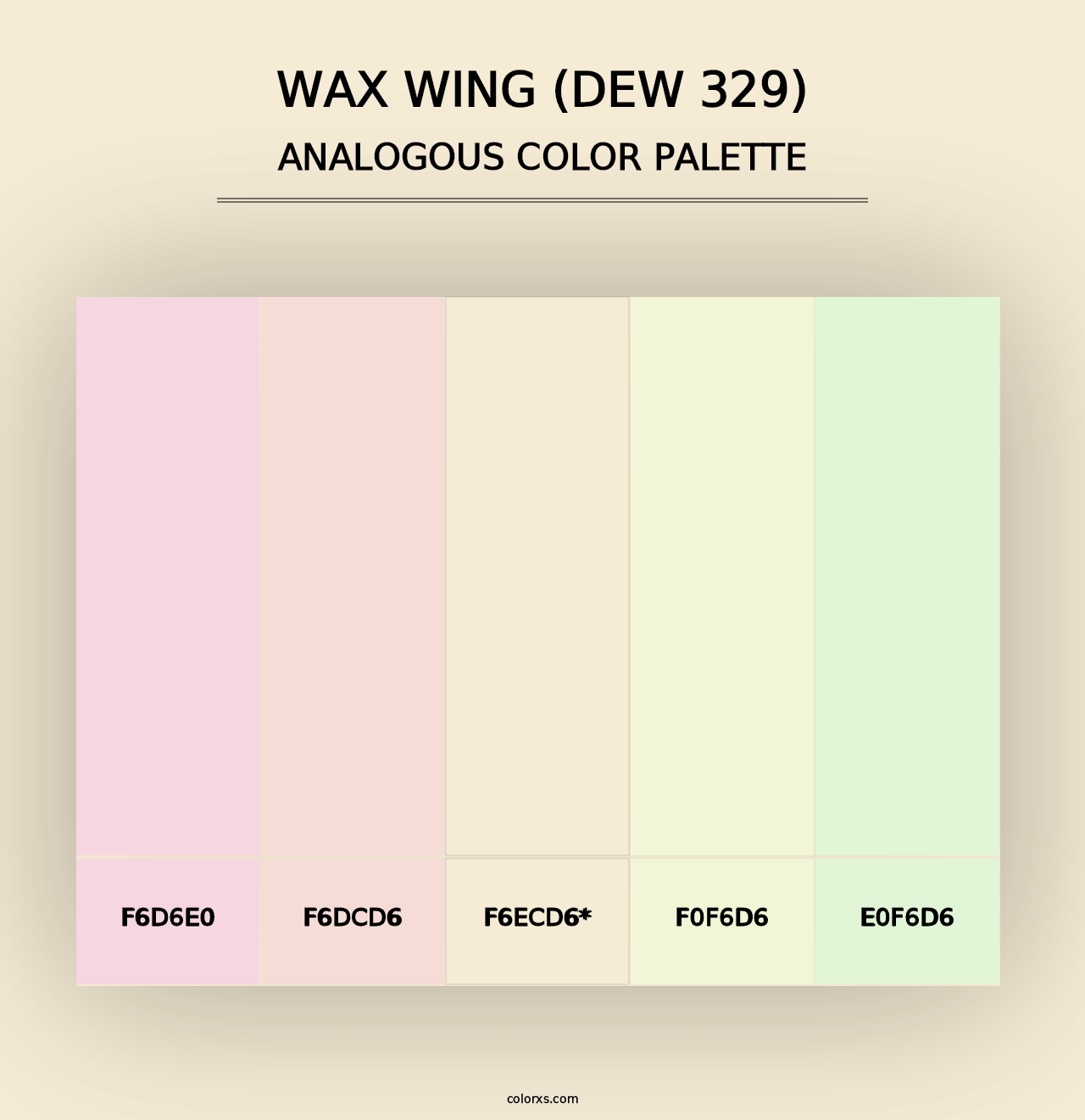 Wax Wing (DEW 329) - Analogous Color Palette