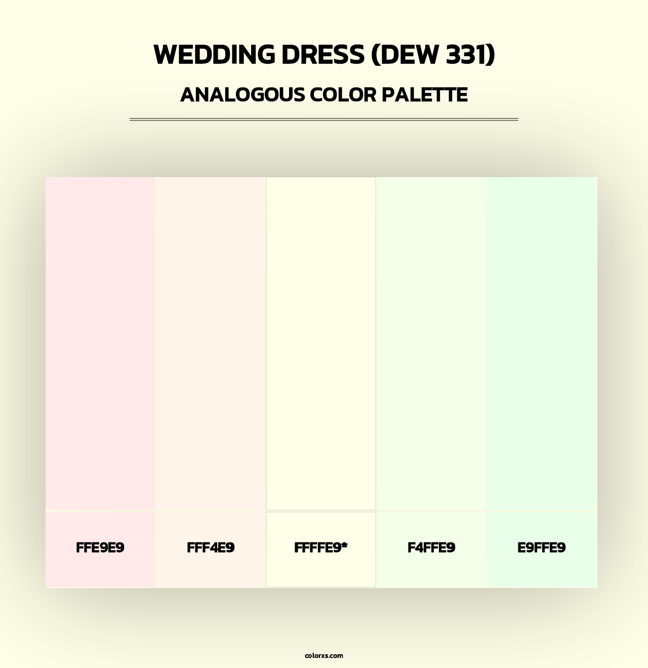 Wedding Dress (DEW 331) - Analogous Color Palette