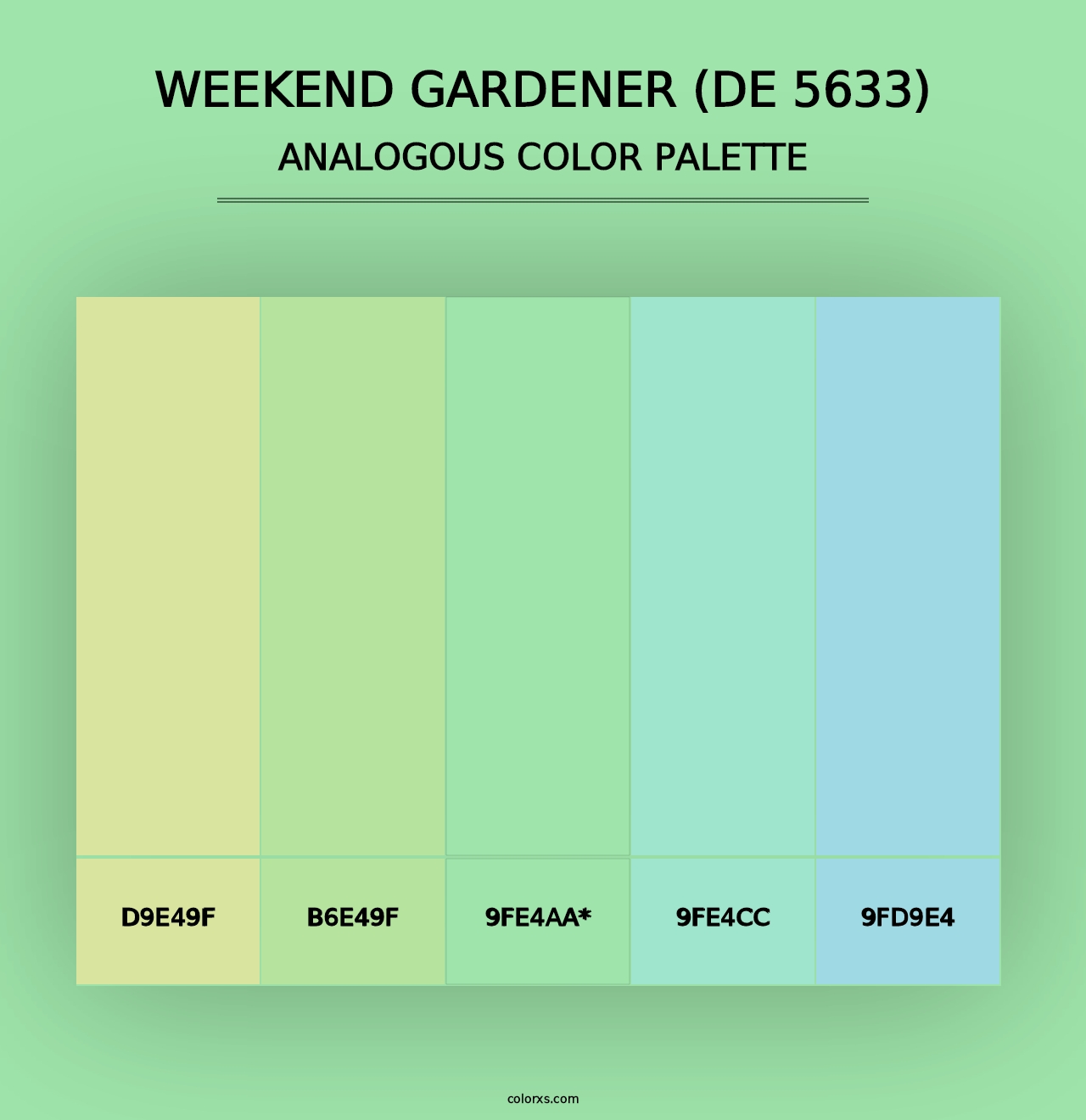 Weekend Gardener (DE 5633) - Analogous Color Palette