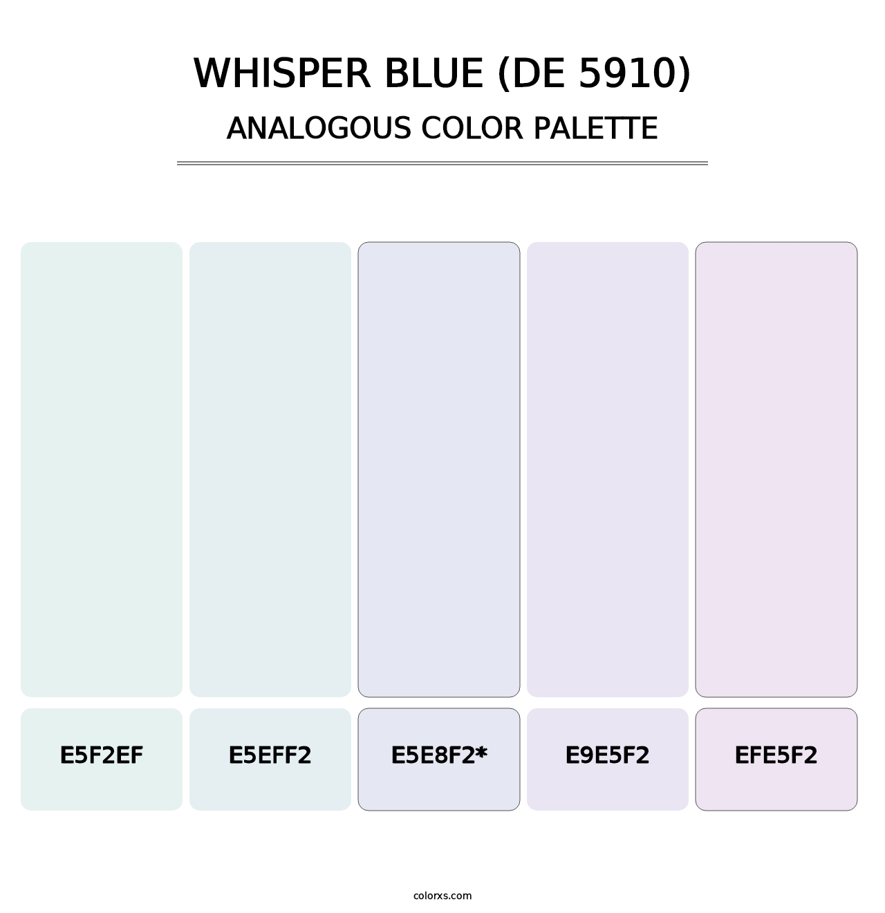 Whisper Blue (DE 5910) - Analogous Color Palette