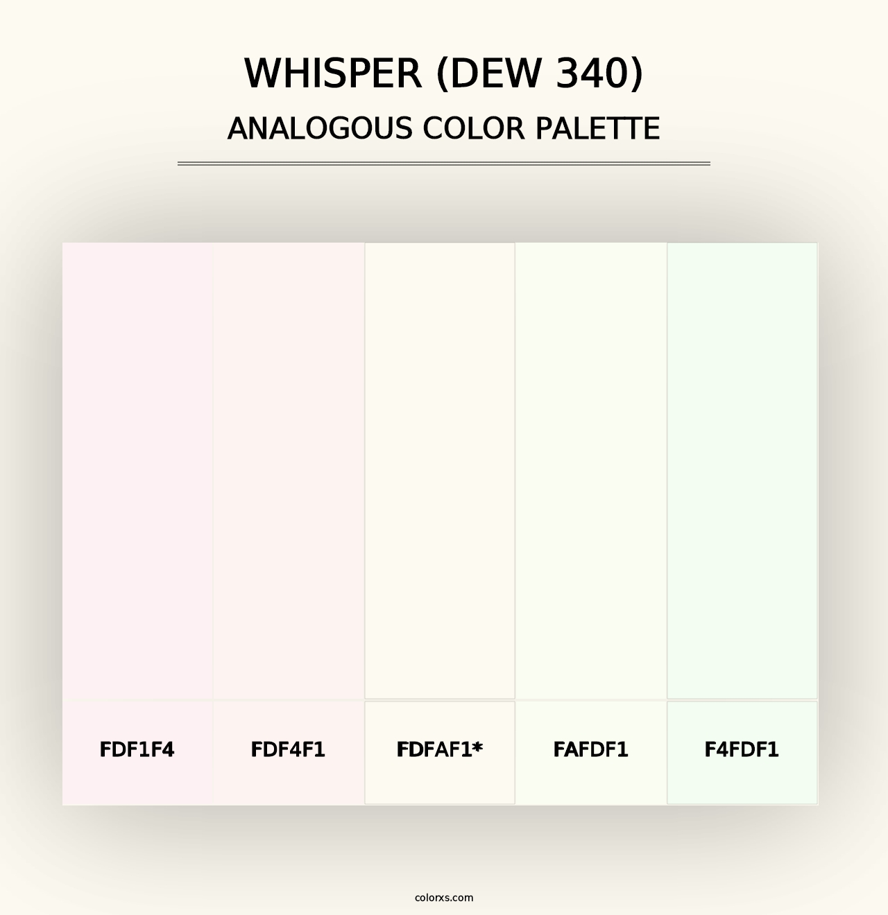 Whisper (DEW 340) - Analogous Color Palette