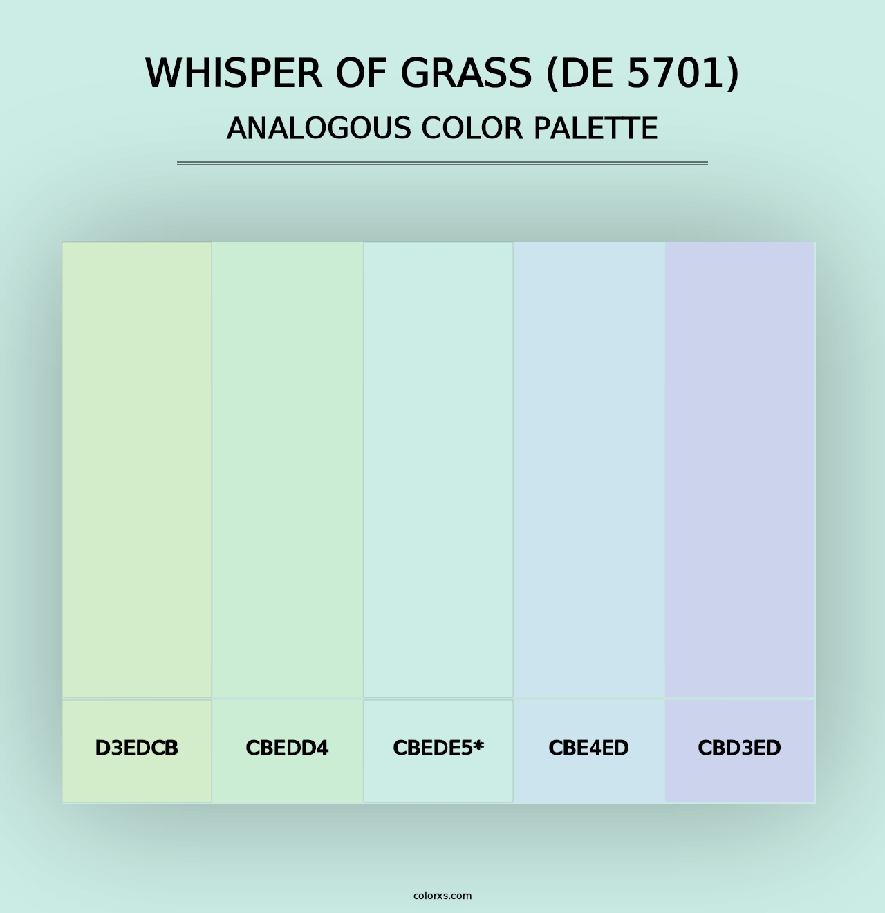 Whisper of Grass (DE 5701) - Analogous Color Palette