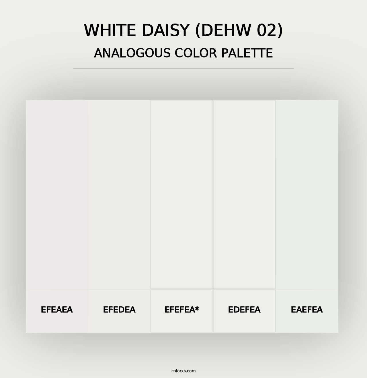 White Daisy (DEHW 02) - Analogous Color Palette