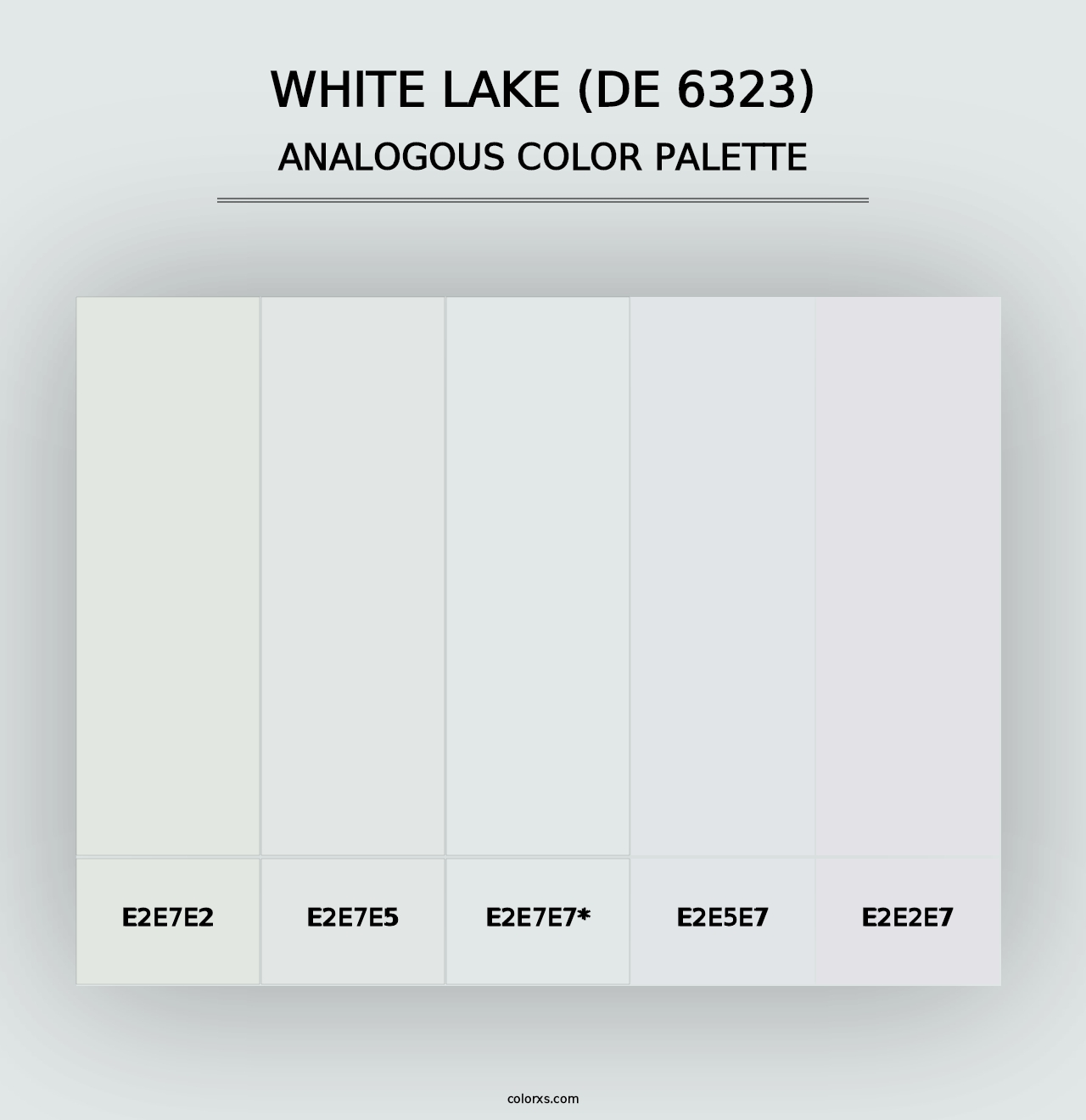 White Lake (DE 6323) - Analogous Color Palette