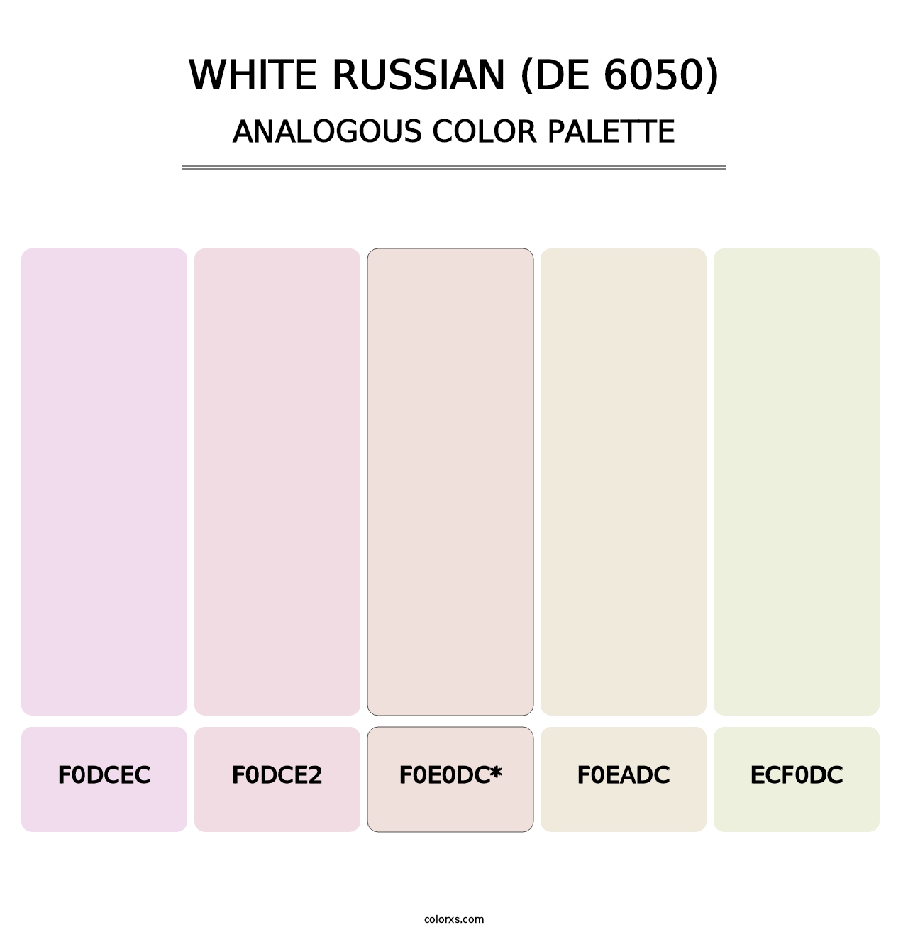 White Russian (DE 6050) - Analogous Color Palette