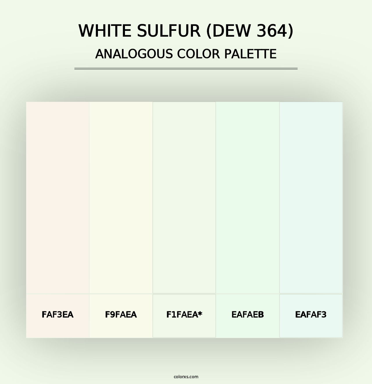 White Sulfur (DEW 364) - Analogous Color Palette