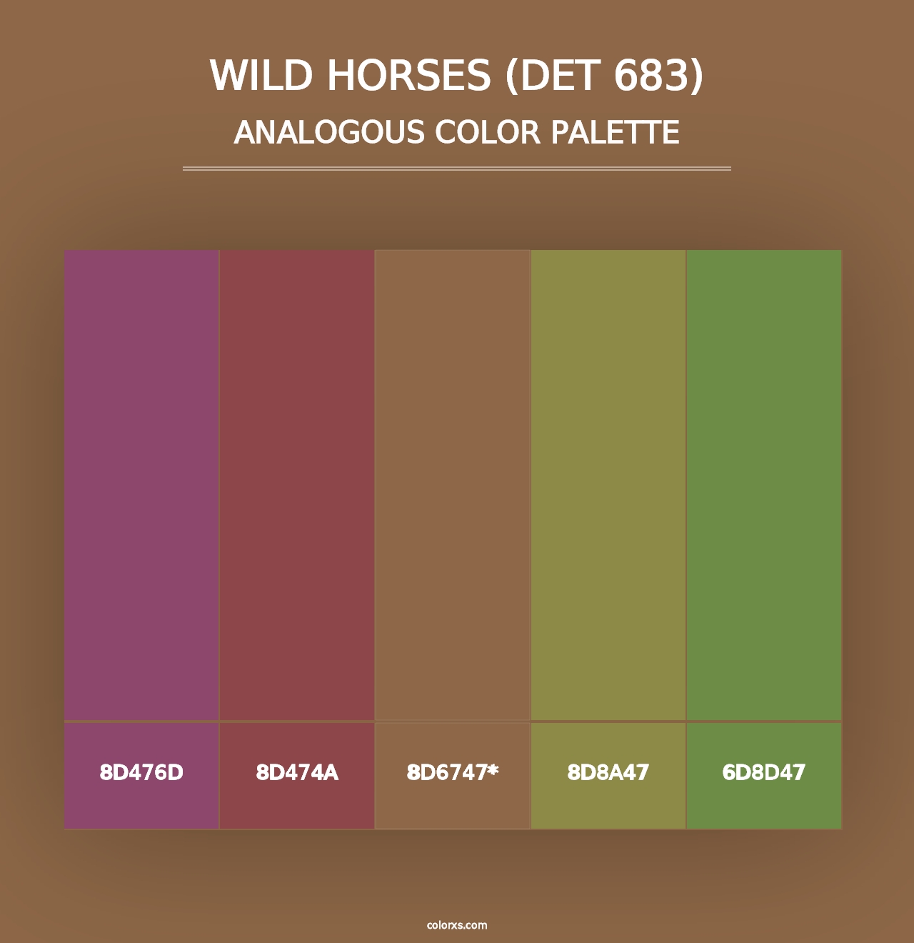 Wild Horses (DET 683) - Analogous Color Palette