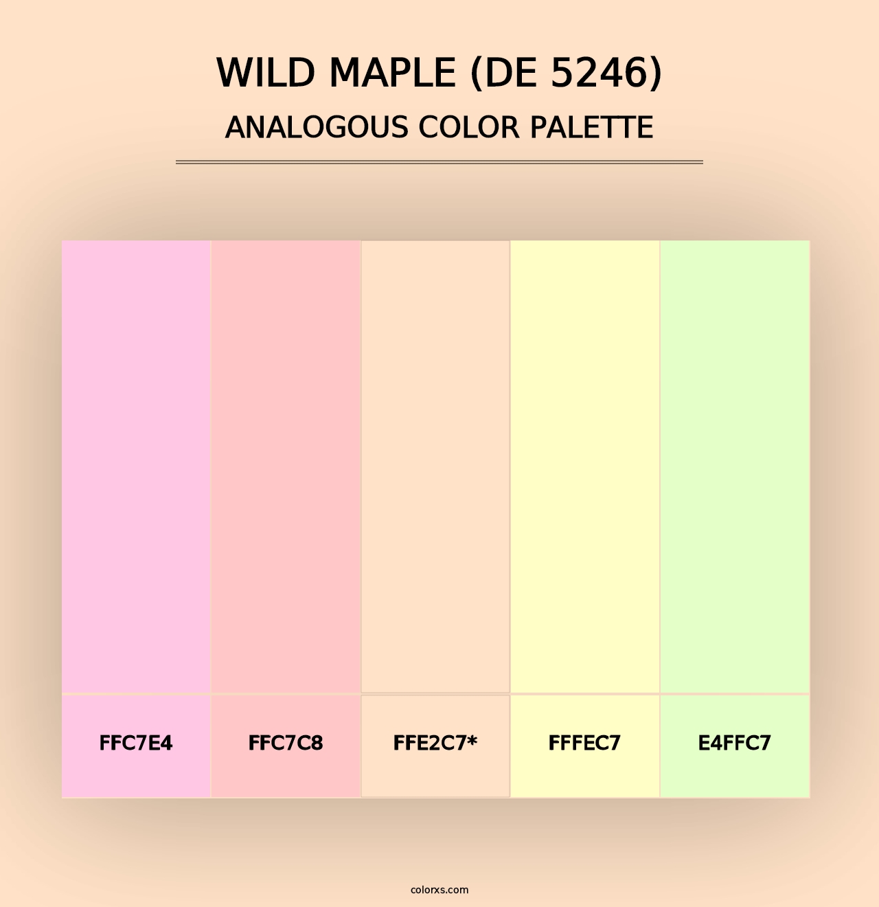 Wild Maple (DE 5246) - Analogous Color Palette