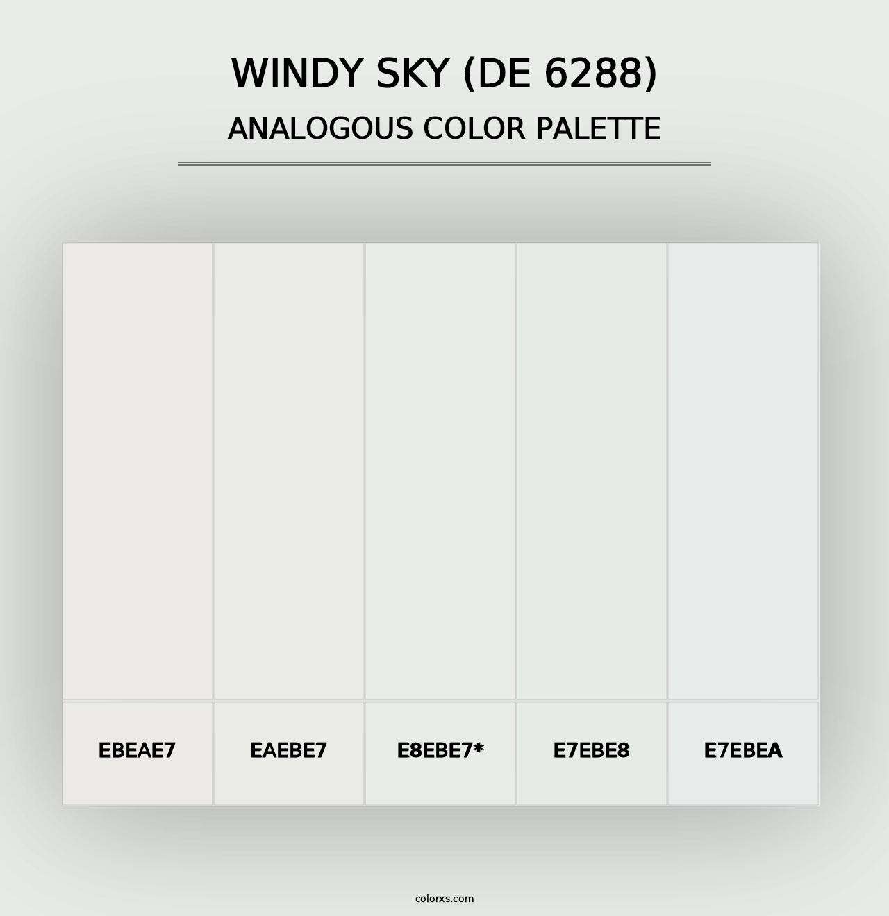 Windy Sky (DE 6288) - Analogous Color Palette