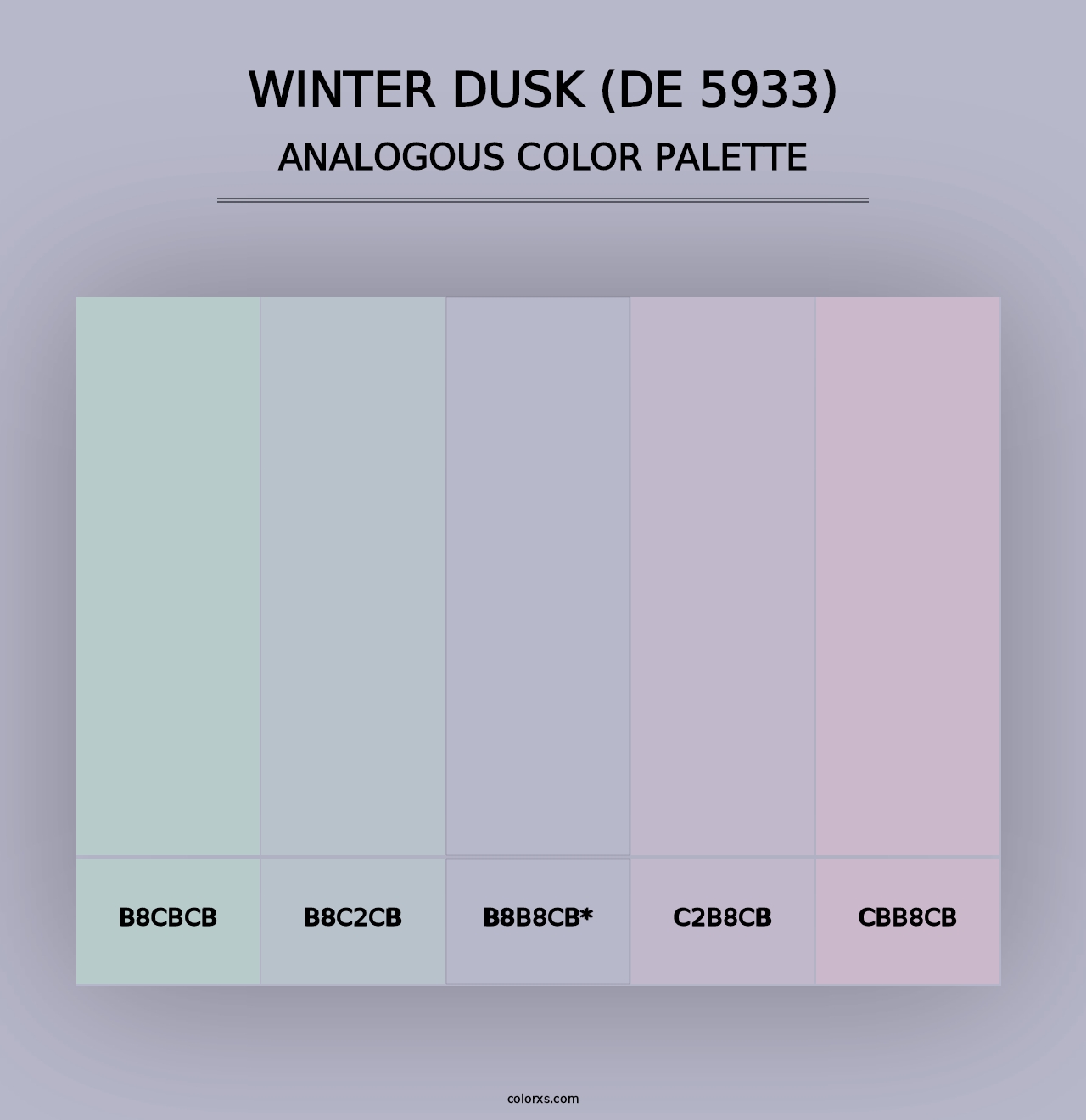 Winter Dusk (DE 5933) - Analogous Color Palette