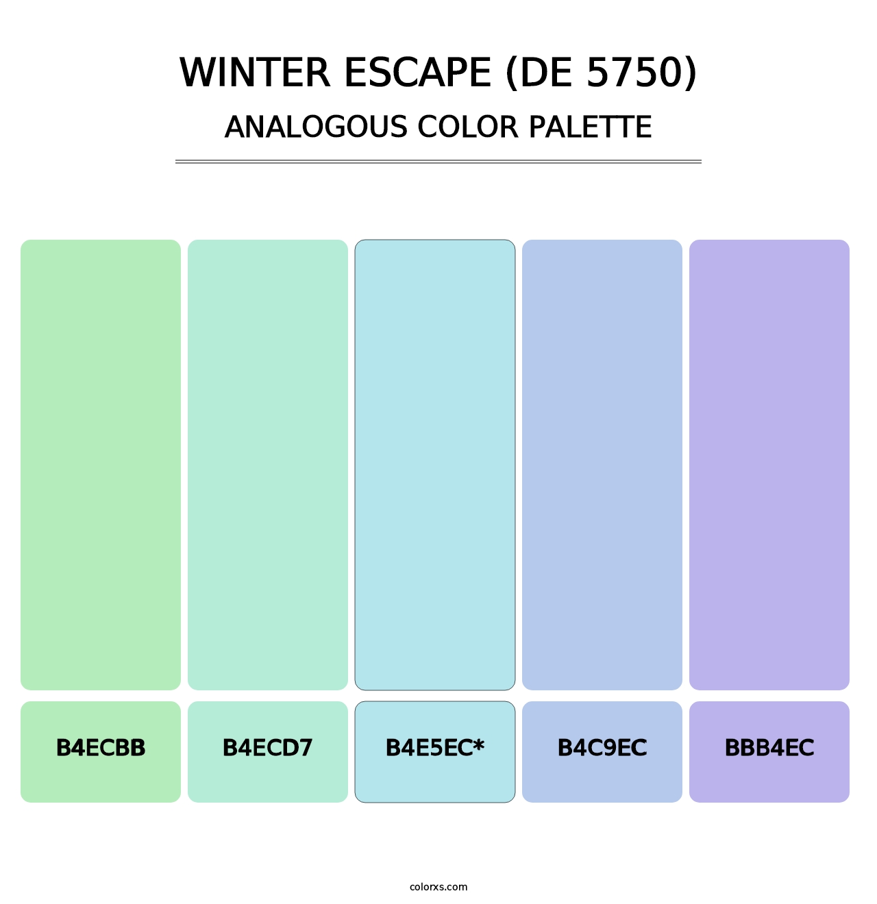 Winter Escape (DE 5750) - Analogous Color Palette